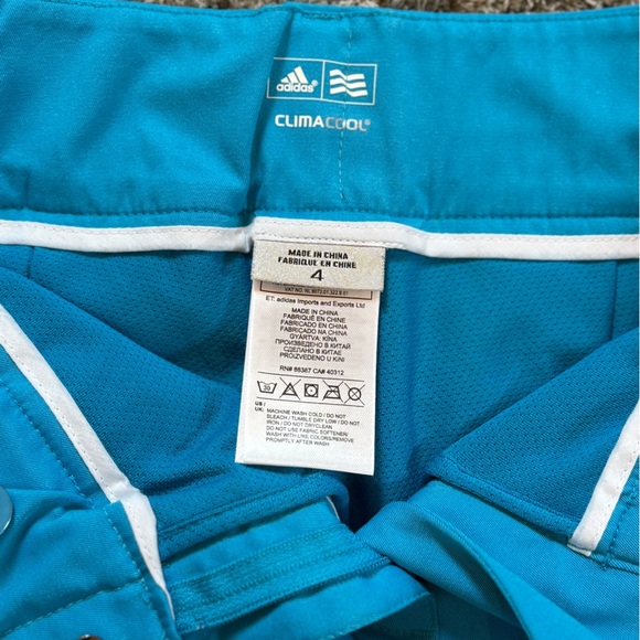 Adidas Clima-cool Turquoise Skort - Ladies Size 4 - Picture 4 of 5
